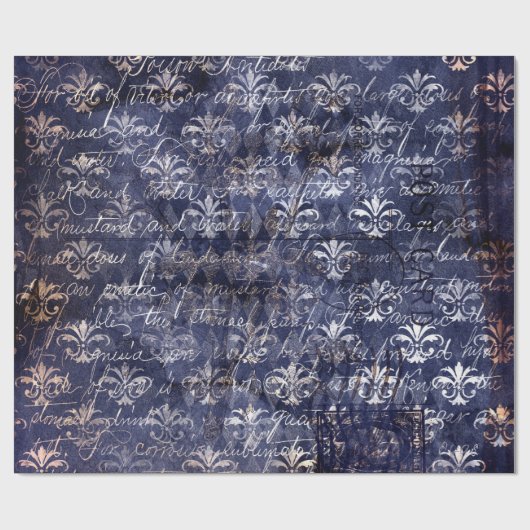 Gothic Grunge Indigo Cadeaupapier (Vlak)