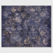 Gothic Grunge Indigo  Cadeaupapier (Vlak)