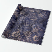 Gothic Grunge Indigo  Cadeaupapier (Uitgerold)