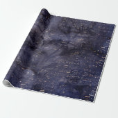 Gothic Grunge Indigo  Cadeaupapier (Uitgerold)