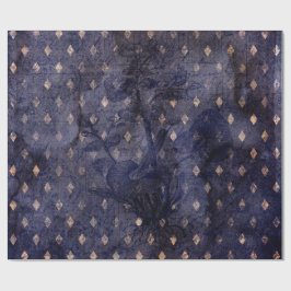 Gothic Grunge Indigo Cadeaupapier