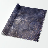 Gothic Grunge Indigo  Cadeaupapier (Uitgerold)