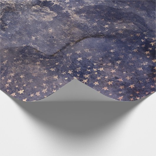 Gothic Grunge Indigo Cadeaupapier (Hoek)