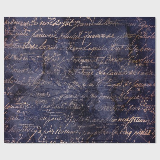 Gothic Grunge Indigo  Cadeaupapier (Vlak)