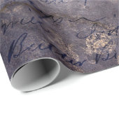 Gothic Grunge Indigo Cadeaupapier (Rol Hoek)