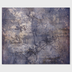 Gothic Grunge Indigo Cadeaupapier