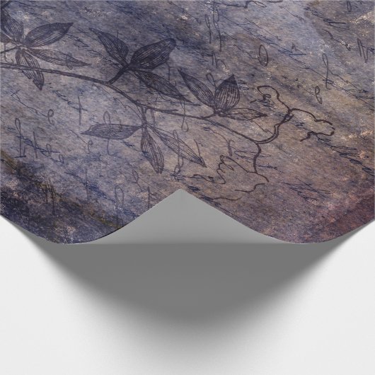 Gothic Grunge Indigo  Cadeaupapier (Hoek)