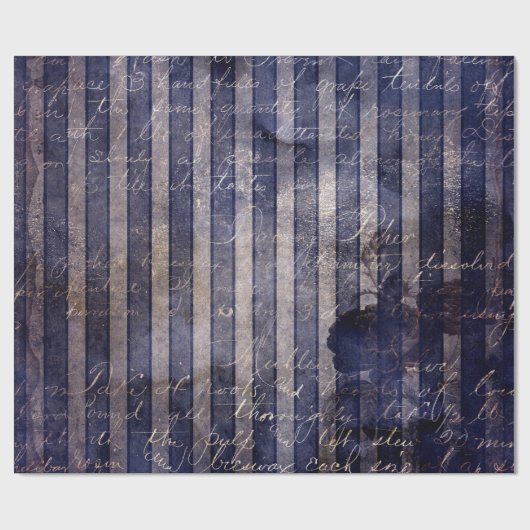Gothic Grunge Indigo  Cadeaupapier (Vlak)
