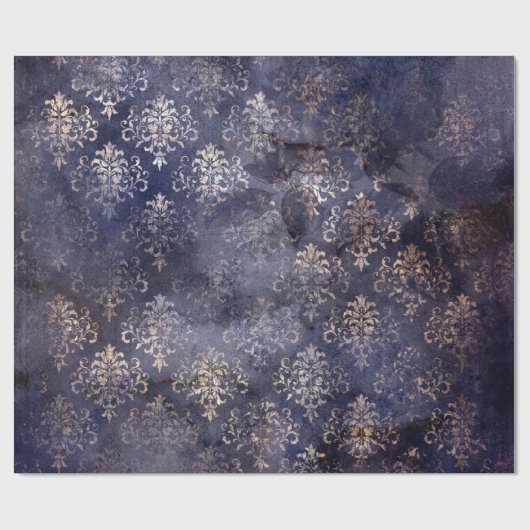 Gothic Grunge Indigo Cadeaupapier (Vlak)