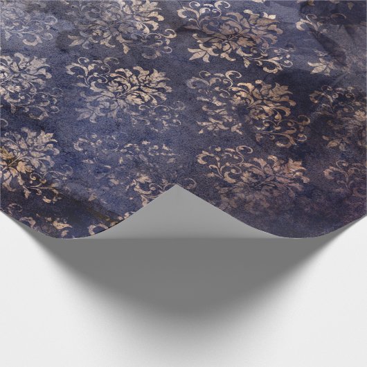 Gothic Grunge Indigo  Cadeaupapier (Hoek)