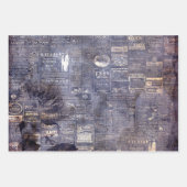 Gothic Grunge Indigo  Inpakpapier Vel (Voorkant 3)