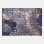 Gothic Grunge Indigo  Inpakpapier Vel (Voorkant)