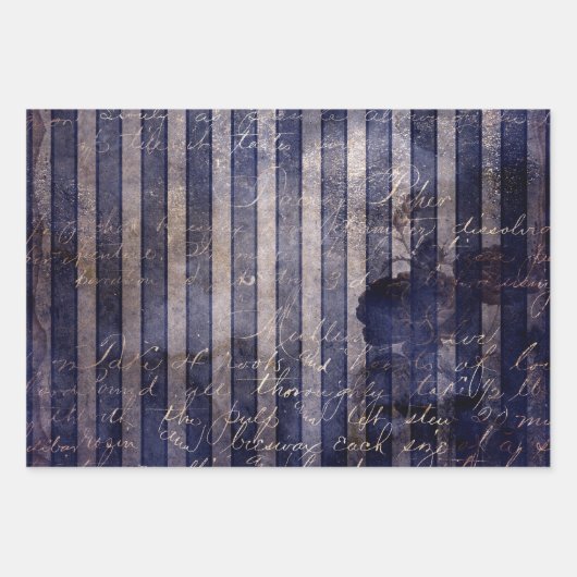 Gothic Grunge Indigo Inpakpapier Vel (Voorkant 2)
