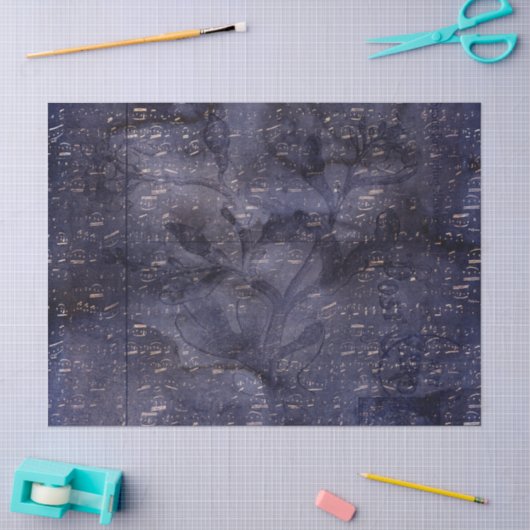 Gothic Grunge Indigo  Tissuepapier (Craft)