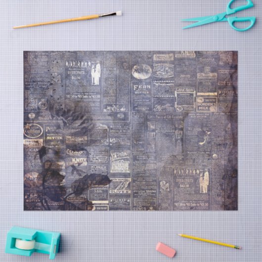 Gothic Grunge Indigo  Tissuepapier (Craft)