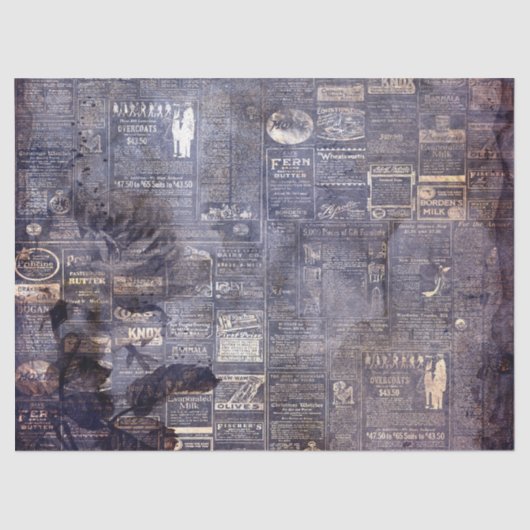 Gothic Grunge Indigo  Tissuepapier (Voorkant)