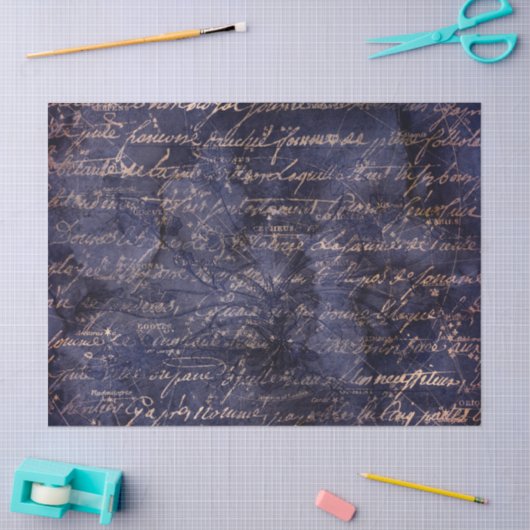 Gothic Grunge Indigo Tissuepapier (Craft)