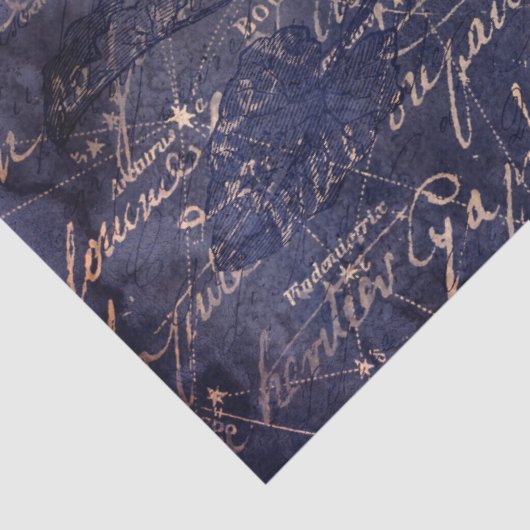 Gothic Grunge Indigo Tissuepapier (Detail)