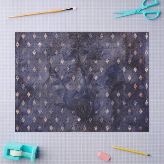 Gothic Grunge Indigo  Tissuepapier (Craft)