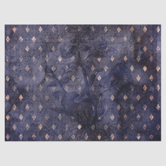 Gothic Grunge Indigo  Tissuepapier (Voorkant)