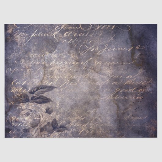 Gothic Grunge Indigo  Tissuepapier (Voorkant)