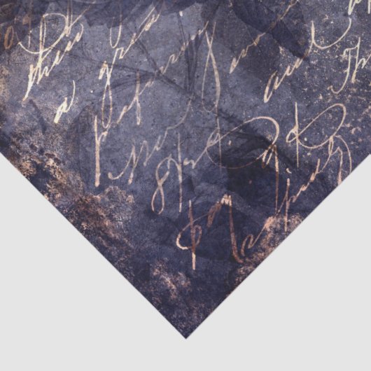 Gothic Grunge Indigo  Tissuepapier (Detail)