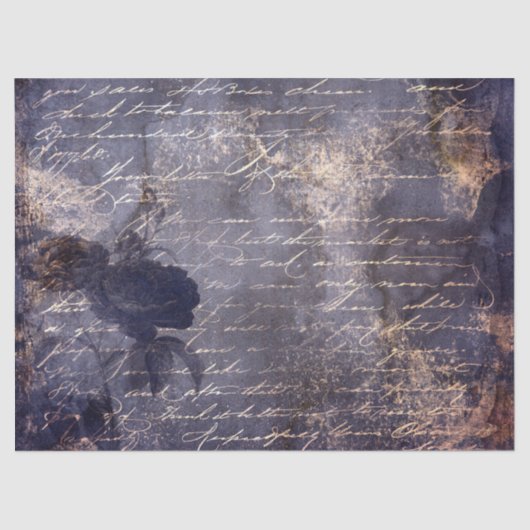 Gothic Grunge Indigo Tissuepapier (Voorkant)