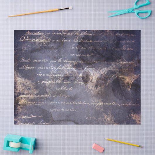 Gothic Grunge Indigo  Tissuepapier (Craft)