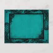 Gothic Grunge Kant Save the Date Aankondigingskaart (Achterkant)