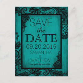 Gothic Grunge Kant Save the Date Aankondigingskaart