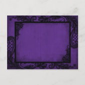 Gothic Grunge Kant Save the Date Aankondigingskaart (Achterkant)