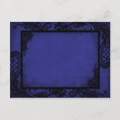 Gothic Grunge Kant Save the Date Aankondigingskaart (Achterkant)