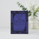 Gothic Grunge Kant Save the Date Aankondigingskaart (Staand voorkant)
