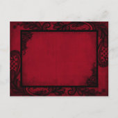 Gothic Grunge Kant Save the Date Aankondigingskaart (Achterkant)