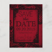 Gothic Grunge Kant Save the Date Aankondigingskaart (Voorkant)