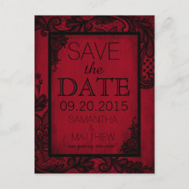 Gothic Grunge Kant Save the Date Aankondigingskaart