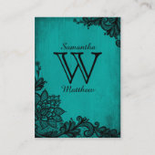 Gothic Grunge Kant Trouwplaats Kaarten Plaatskaartje (Achterkant)