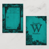 Gothic Grunge Kant Trouwplaats Kaarten Plaatskaartje (Voorkant / Achterkant)