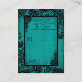 Gothic Grunge Kant Trouwplaats Kaarten Plaatskaartje