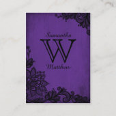 Gothic Grunge Kant Trouwplaats Kaarten Plaatskaartje (Achterkant)