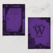 Gothic Grunge Kant Trouwplaats Kaarten Plaatskaartje (Voorkant / Achterkant)