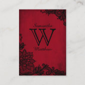 Gothic Grunge Kant Trouwplaats Kaarten Plaatskaartje (Achterkant)