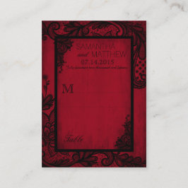 Gothic Grunge Kant Trouwplaats Kaarten Plaatskaartje