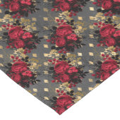 Gothic Grunge Kerstmis Floral Pattern Korte Tafelloper (Hoek)