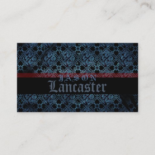 Gothic Grunge Medieval Business Card Template Visitekaartje (Voorkant)