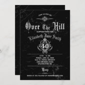 Gothic grunge over de uitnodiging voor het Hill Pa (Voorkant / Achterkant)