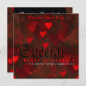 Gothic Grunge Passion Special Party Uitnodiging (Voorkant / Achterkant)