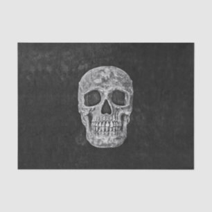 Gothic Grunge Skull Black and White Tissuepapier