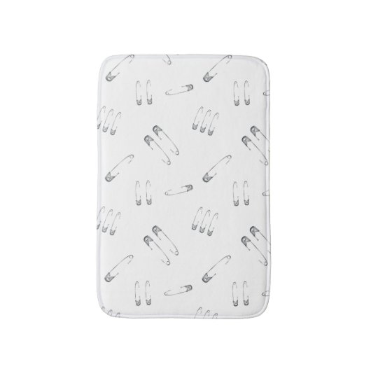 Gothic Grunge veiligheidsspelden Punk Patterned Badmat (Voorkant Verticaal)