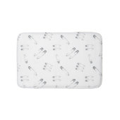 Gothic Grunge veiligheidsspelden Punk Patterned Badmat (Voorkant)